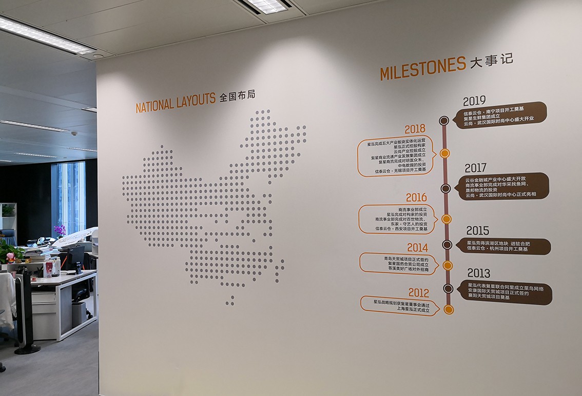 公司形象墻現(xiàn)場絲印