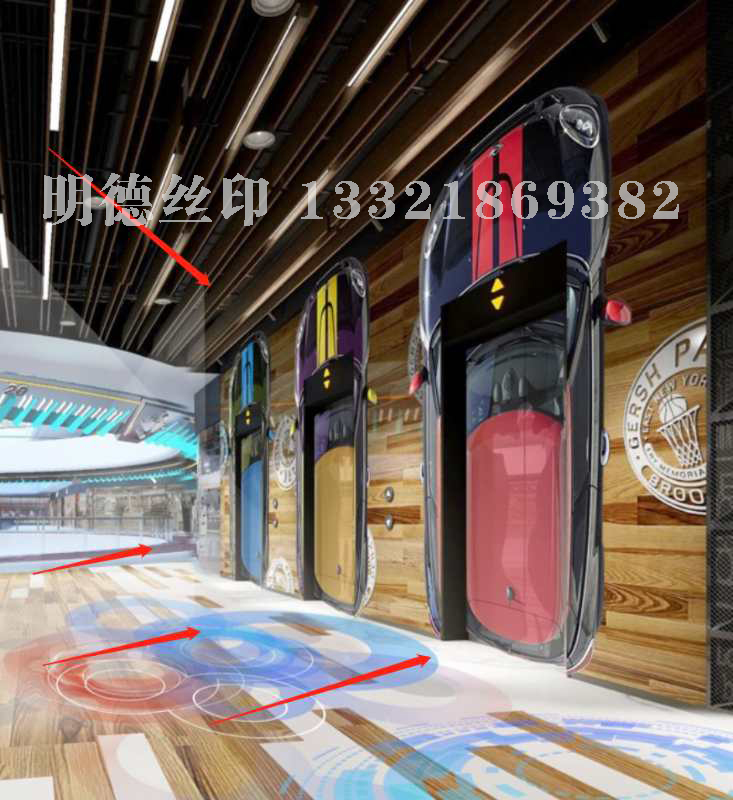 萬達(dá)城絲印墻面案例